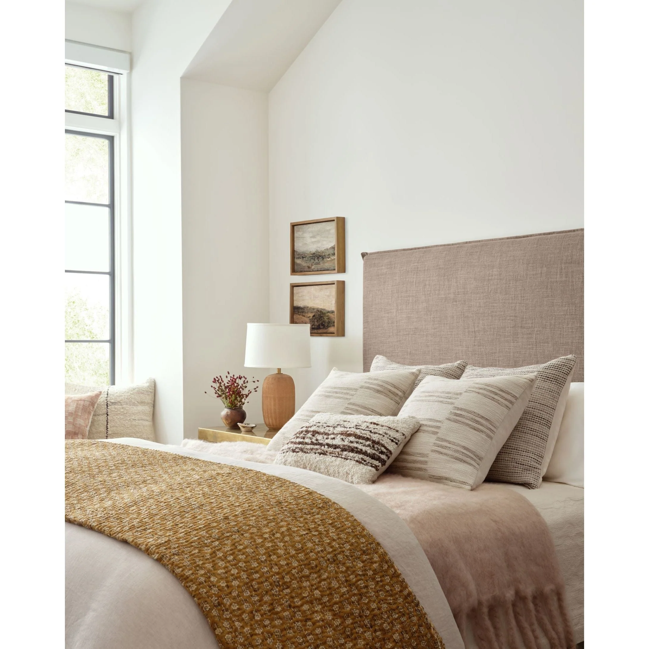 Joan Ivory Tobacco Pillow | Amber Lewis x Loloi - Image 2