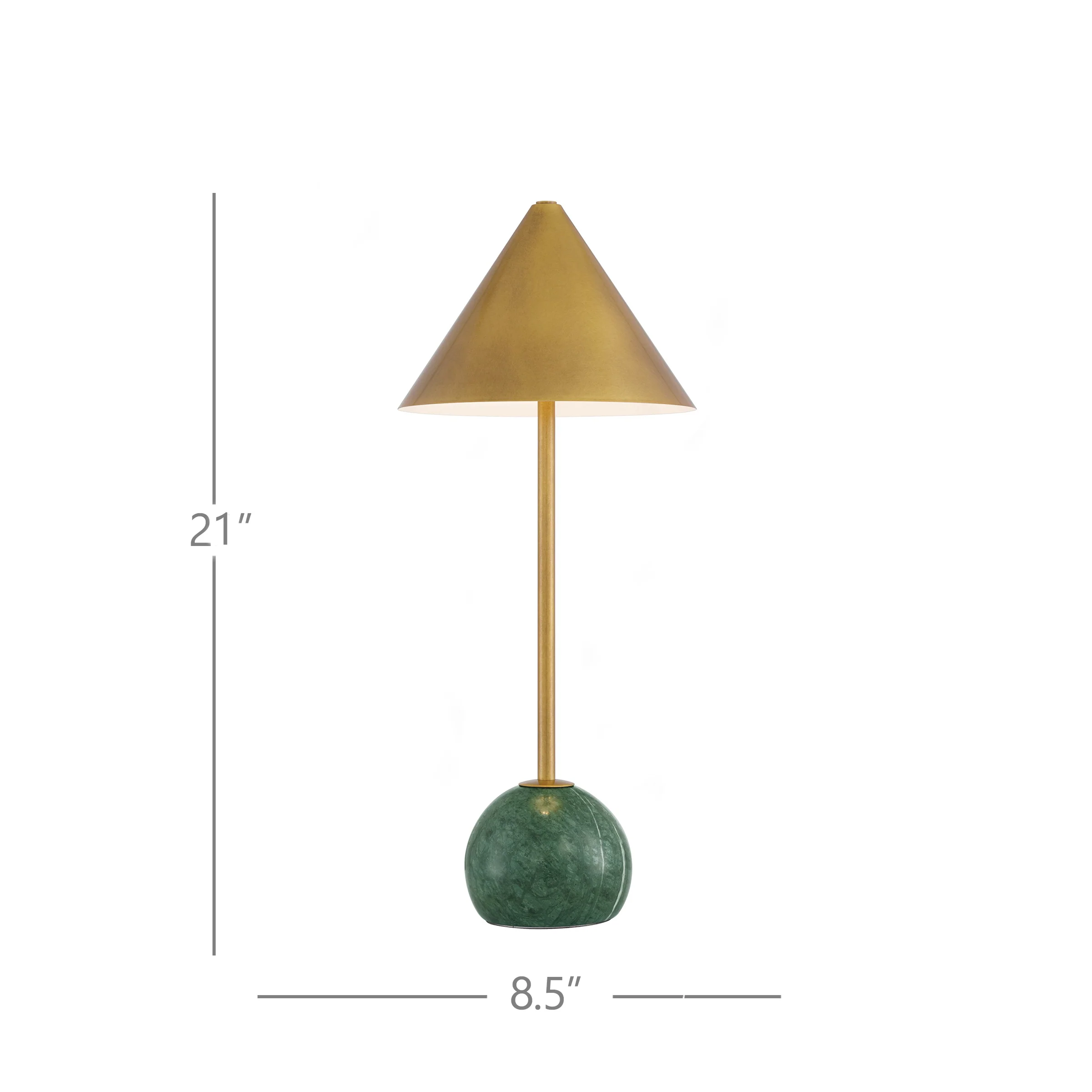Journey Green & Brass Cordless Table Lamp - Image 7