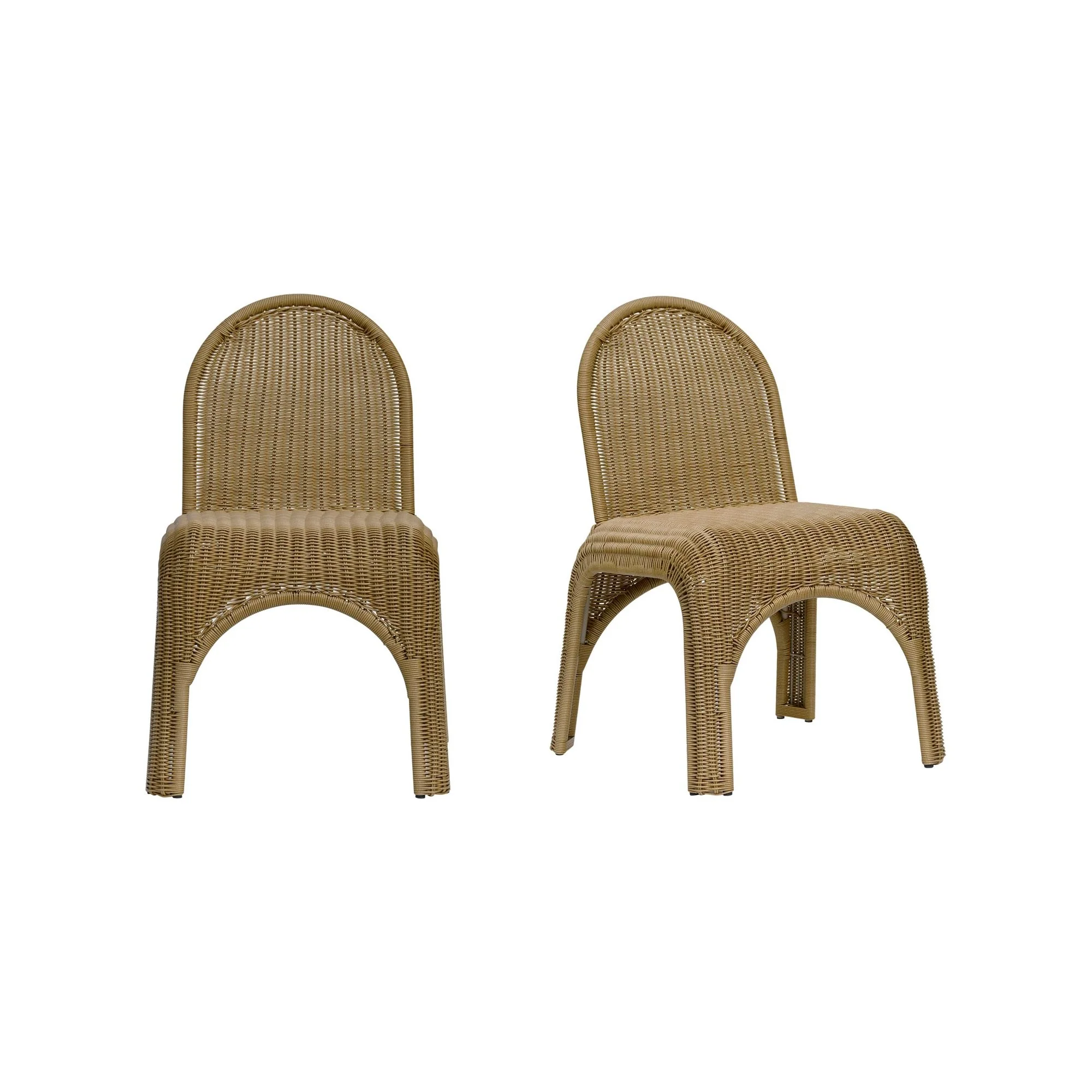 Kendall Outdoor Dining Chair Natural-Set of Two - Image 2
