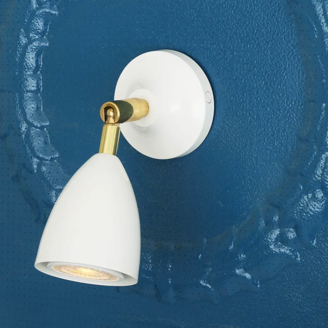 Lainio Small Vintage Brass Wall Spotlight - Image 3