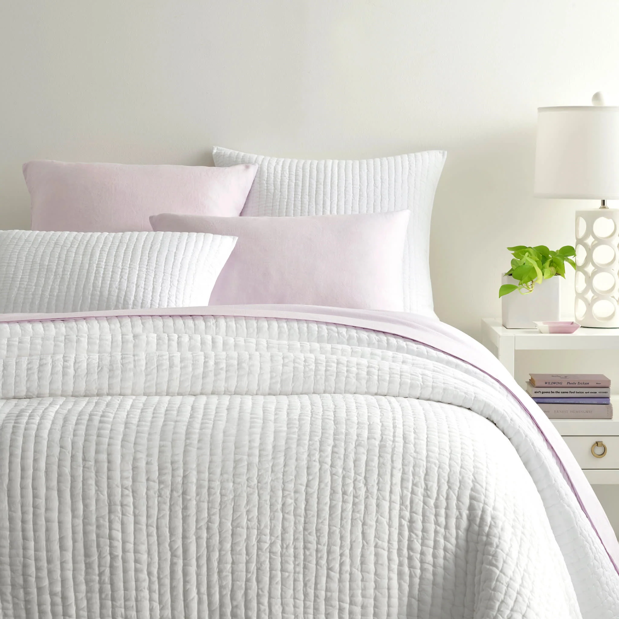 Lana Voile Quilt | White