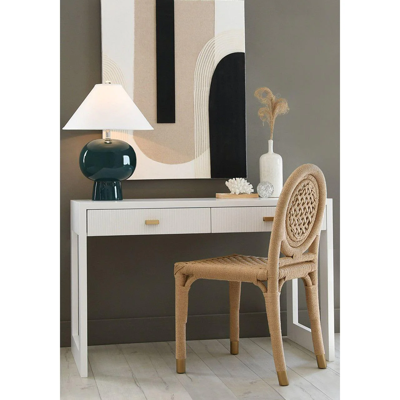Larkin Two Drawer Desk - Image 18