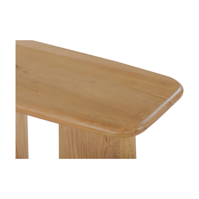 Laurel Solid White Oak Console Table – Natural - Image 5