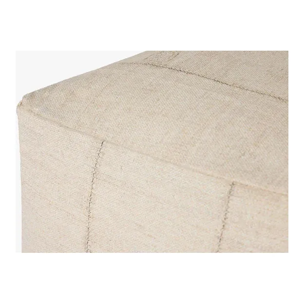 Leila Ivory Pouf - Image 2