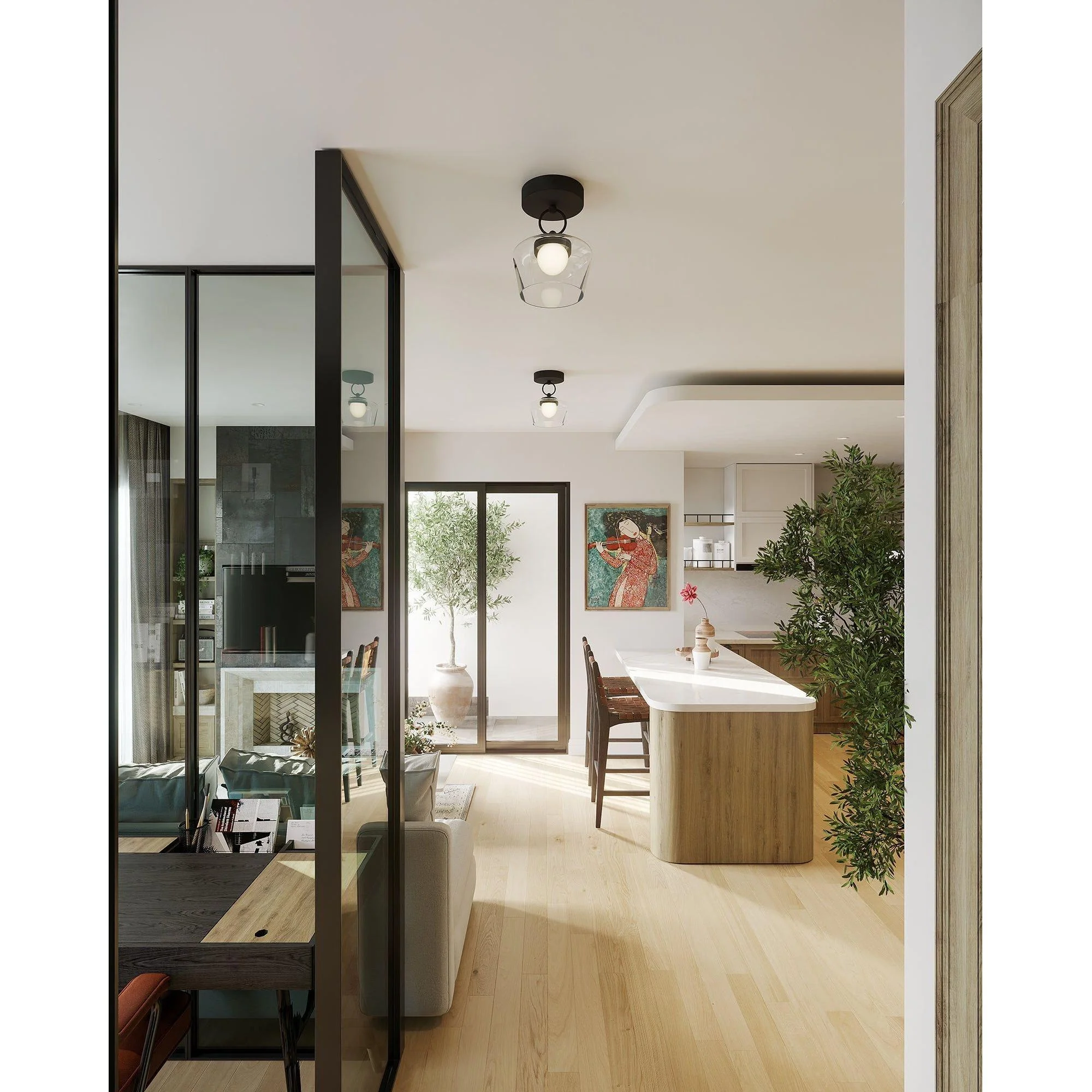 Leota Semi-Flush Mount - Image 2