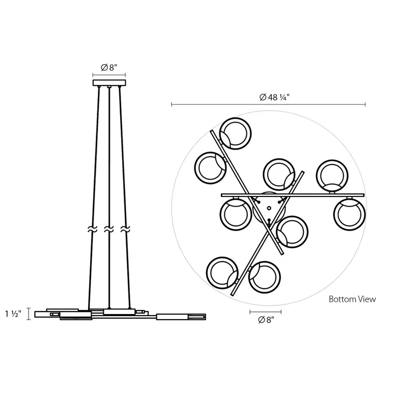 Light Guide Ring Chandelier | Open box - Image 3
