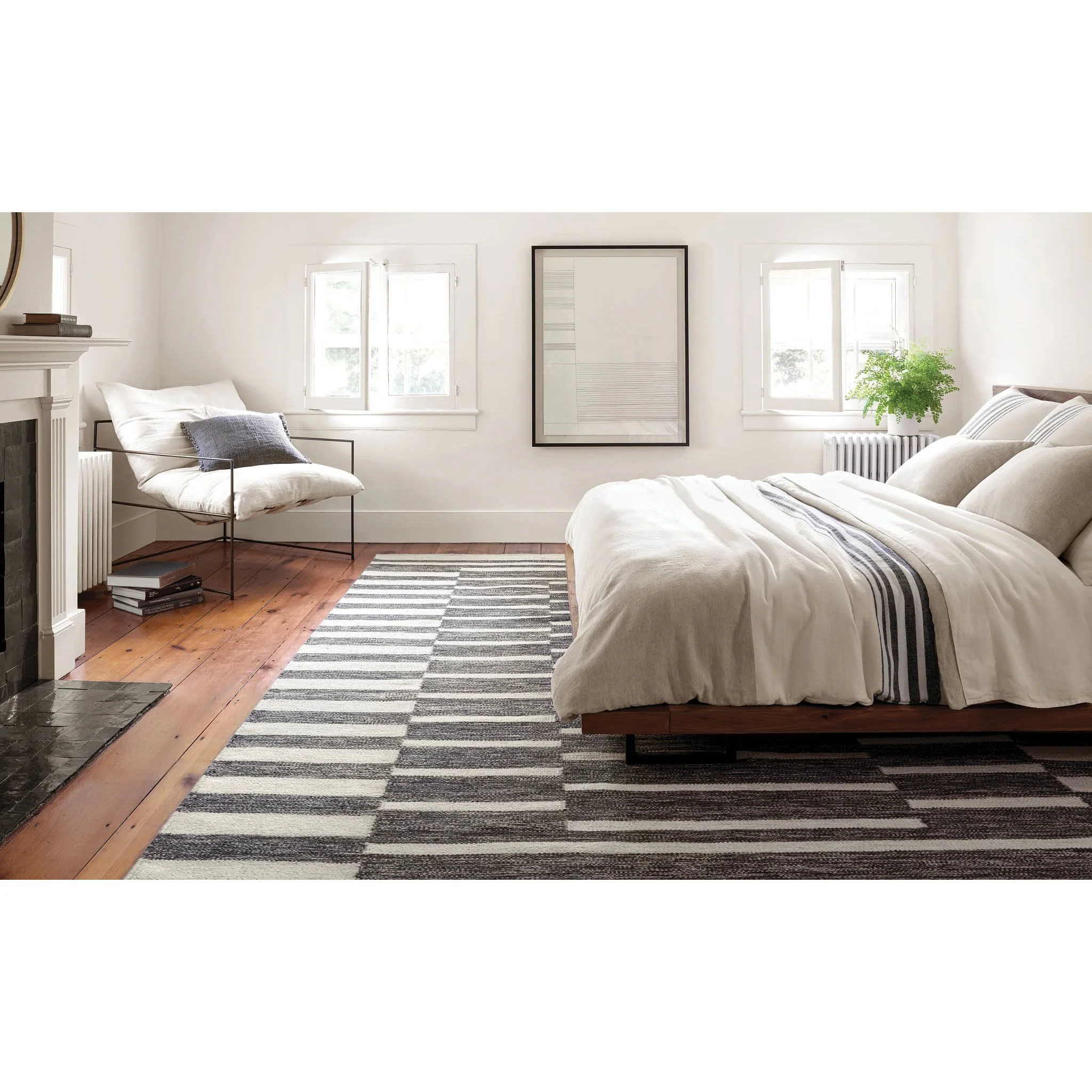Linen Chenille Stripe Duvet Cover - Image 4
