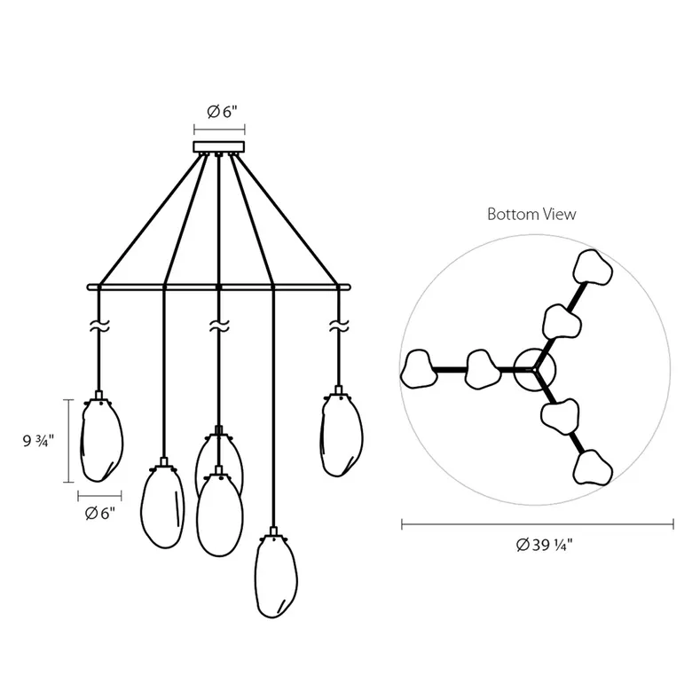 Liquid LED 6-Light Chandelier - Image 4