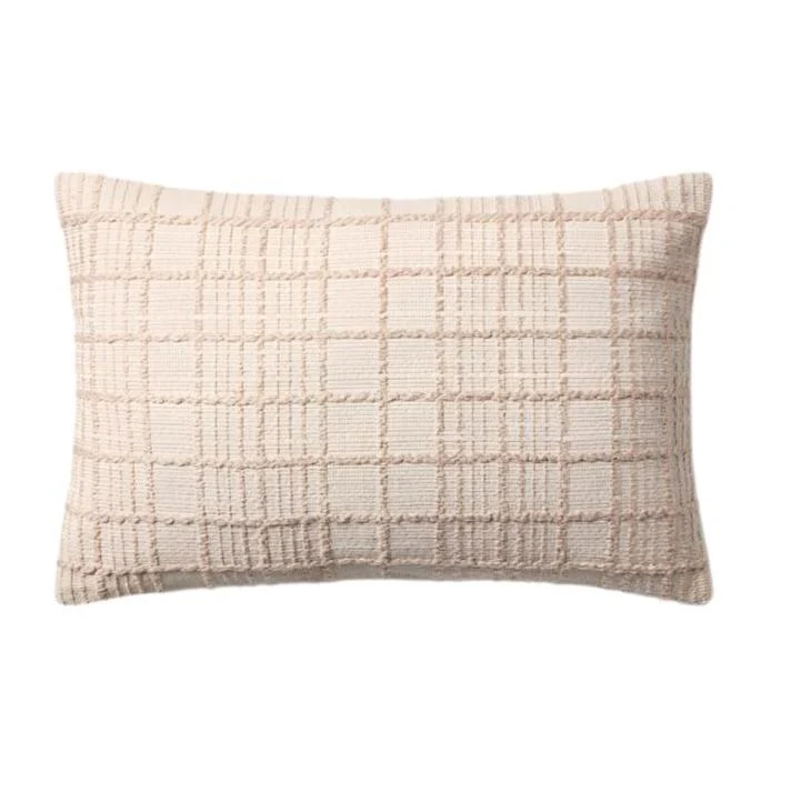Liv Beige Pillow | Magnolia Home by Joanna Gaines x Loloi