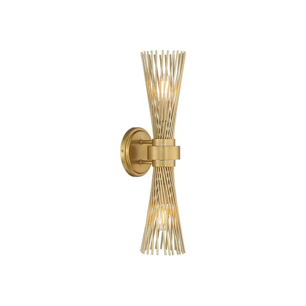 Longfellow 2-Light Wall Sconce in Burnished Brass - Image 3