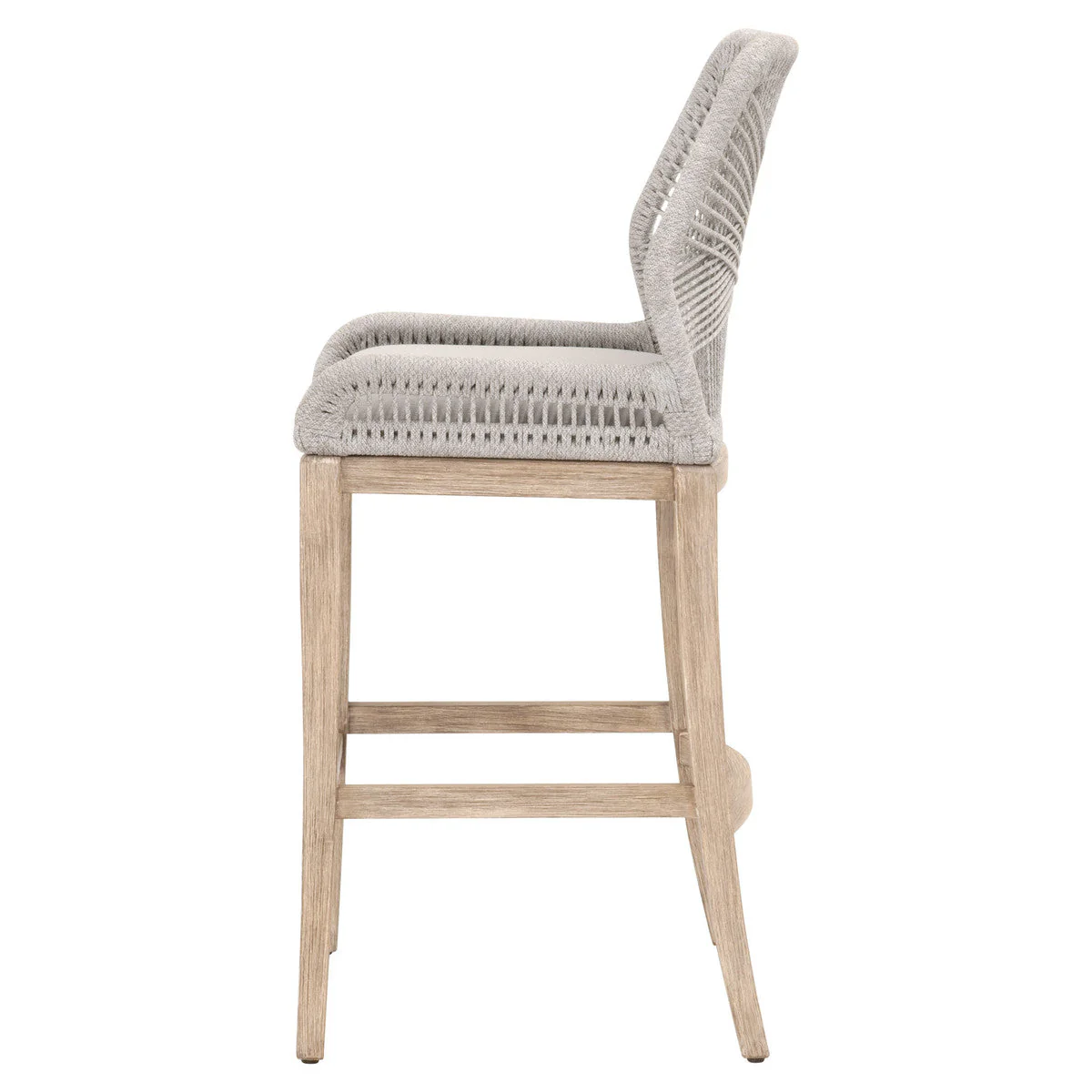 Loom Bar Stool - Taupe & White Flat Rope - Image 3