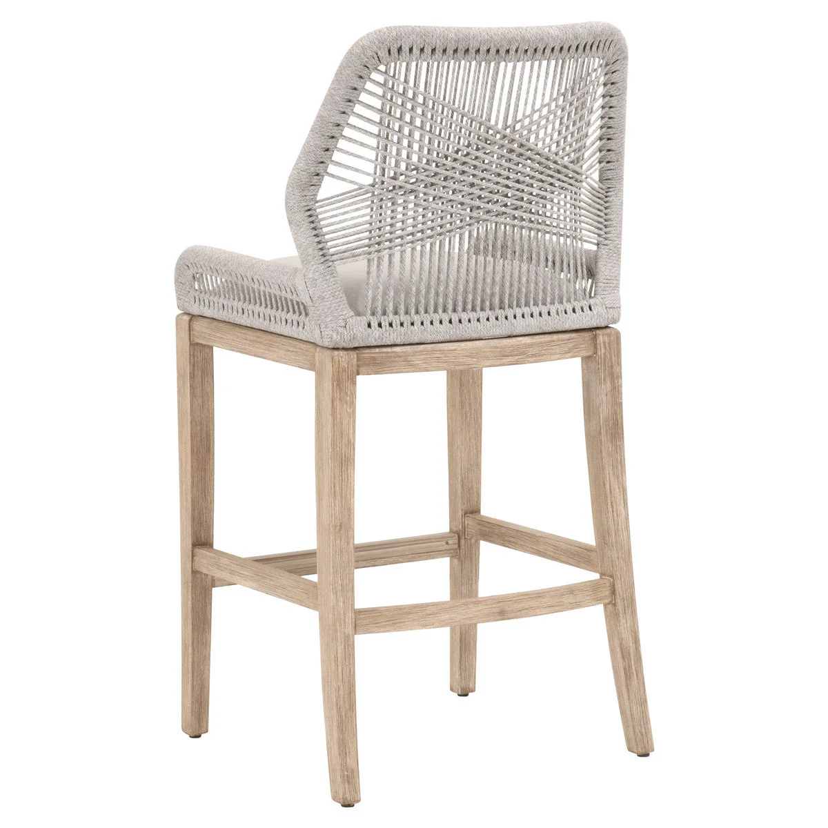 Loom Bar Stool - Taupe & White Flat Rope - Image 4