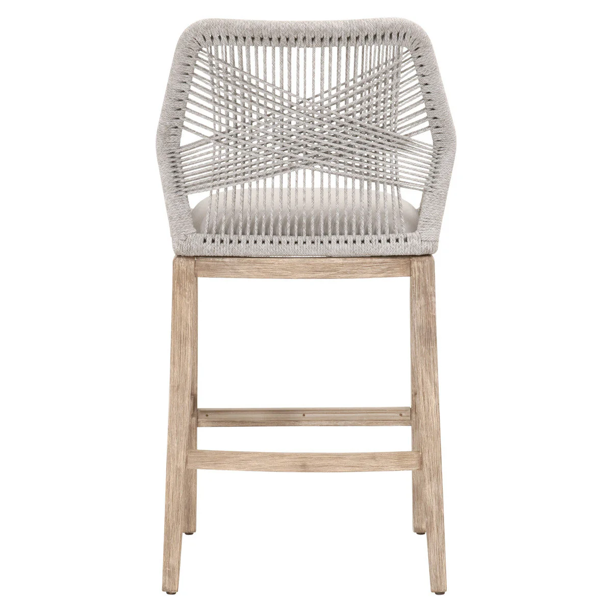 Loom Bar Stool - Taupe & White Flat Rope - Image 5