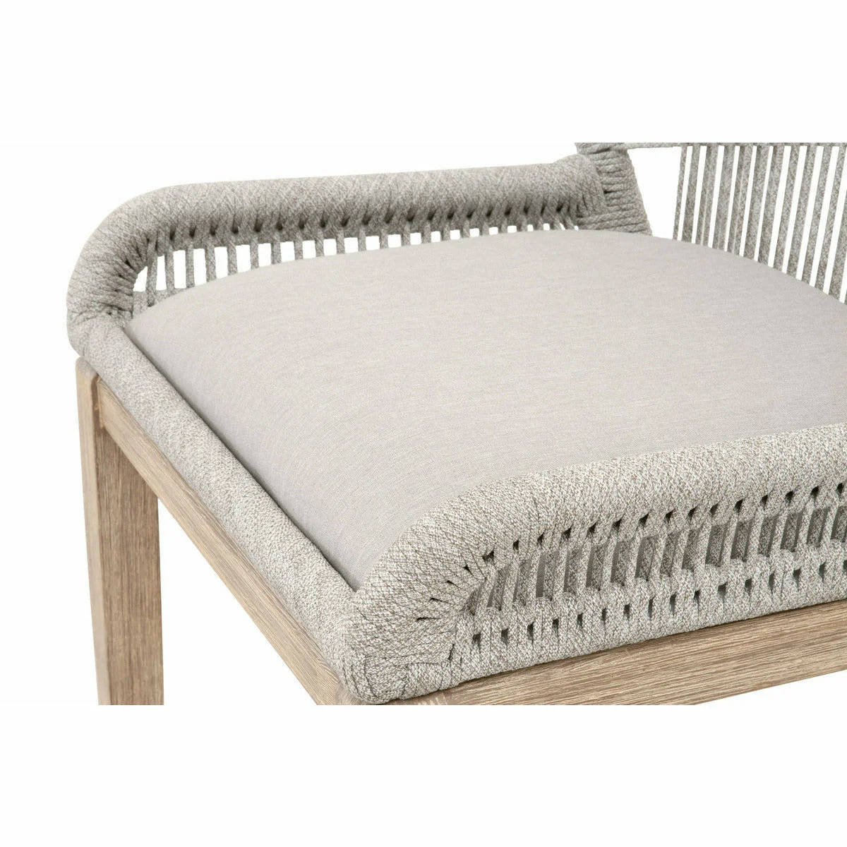 Loom Bar Stool - Taupe & White Flat Rope - Image 6