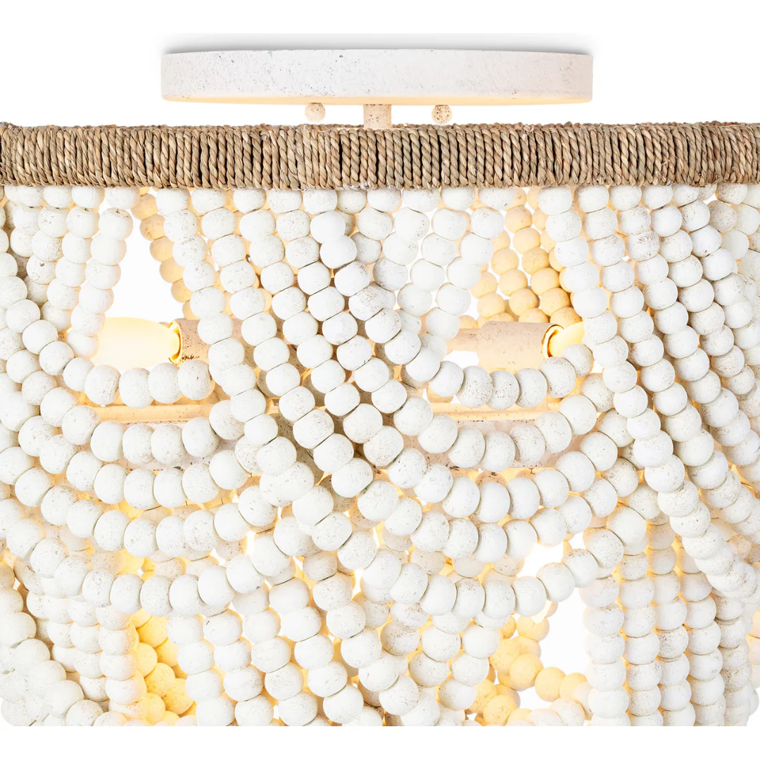 Lorelei Wood Bead Flush Mount - Image 3