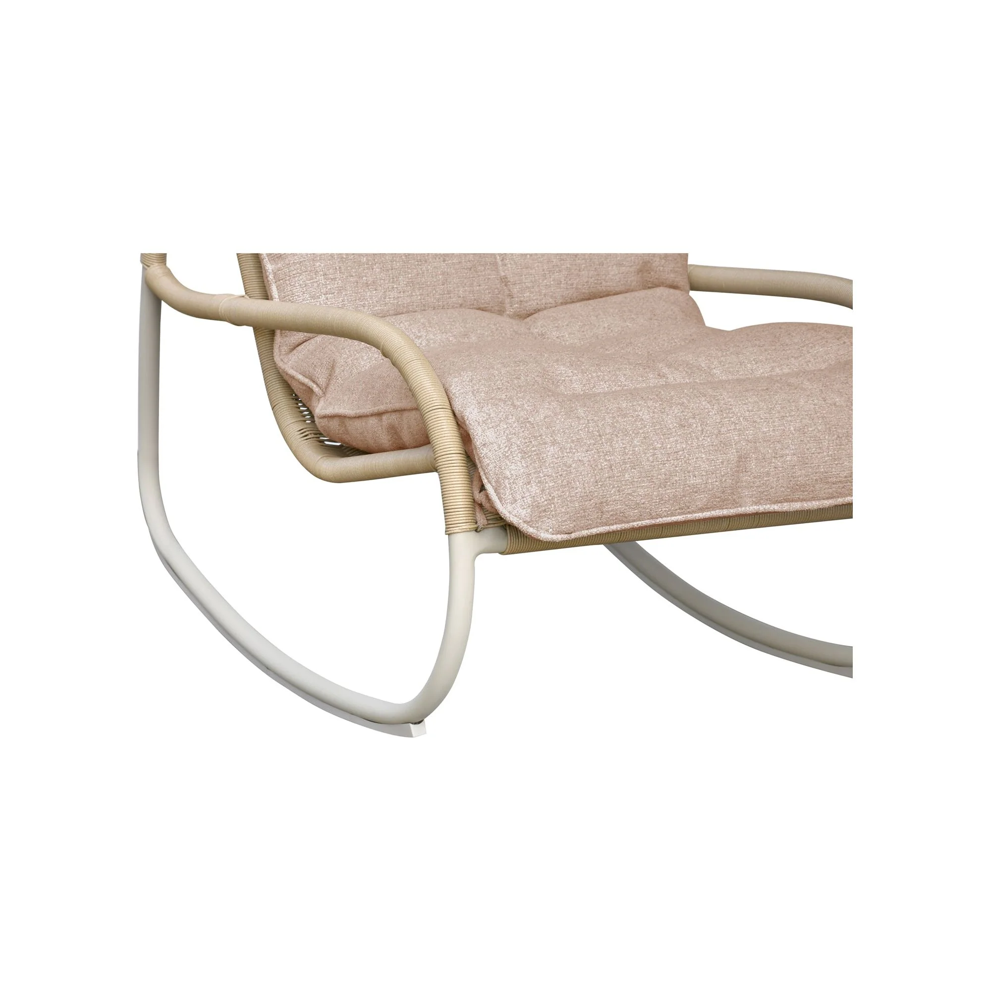 Lyra Outdoor Rocking Chair Beige - Image 10