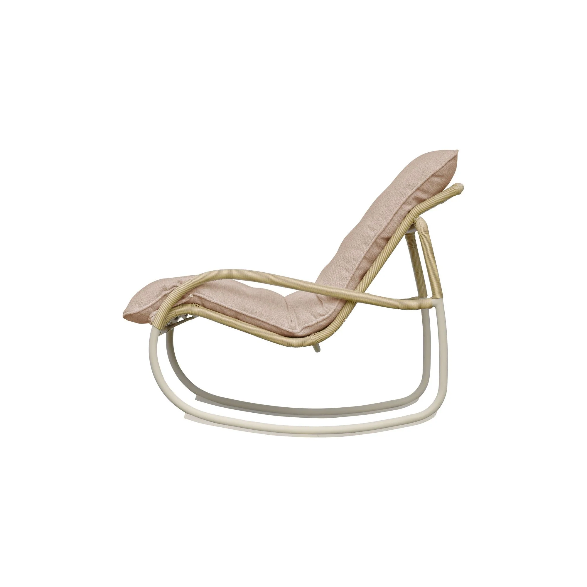 Lyra Outdoor Rocking Chair Beige - Image 5
