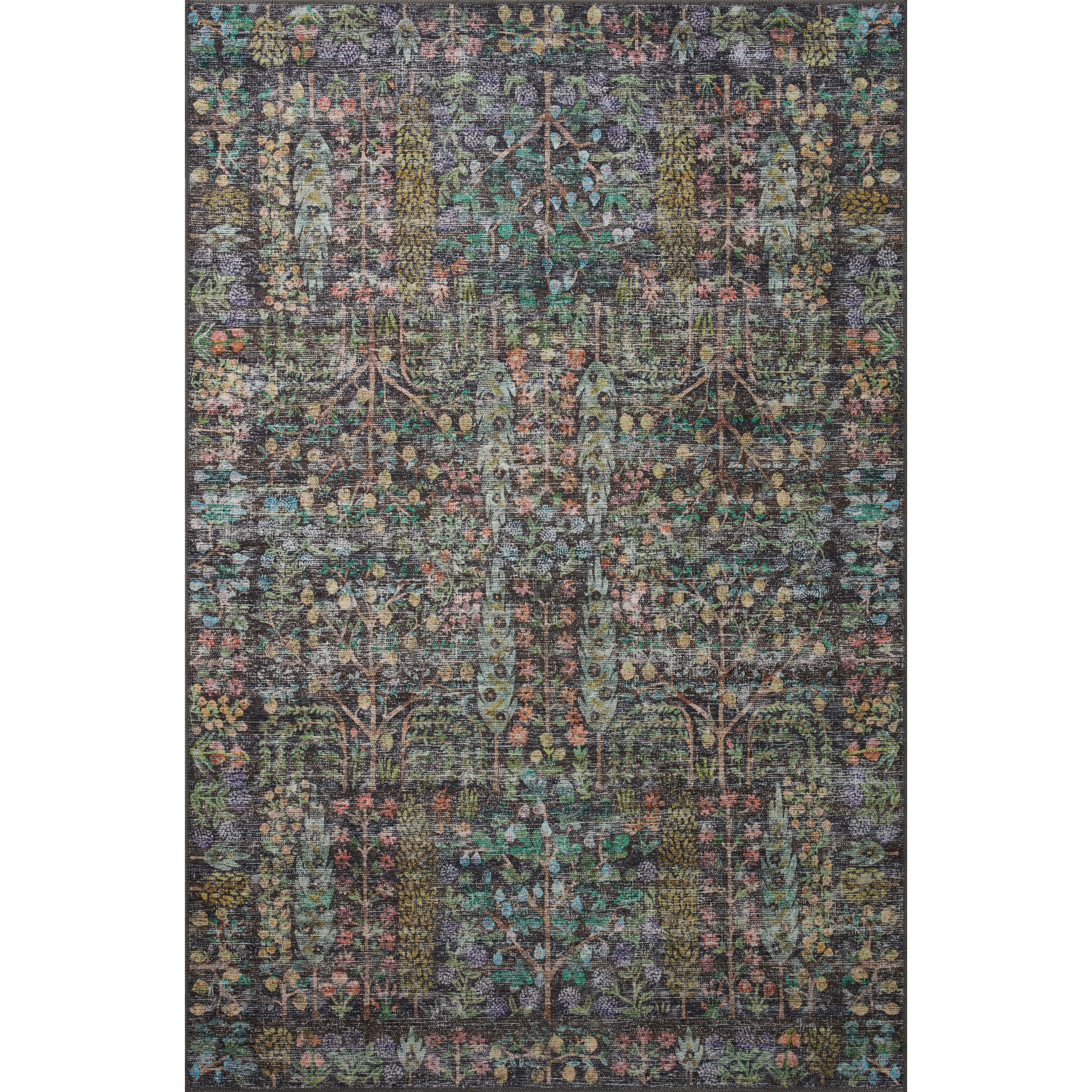 Maison Grove / Charcoal | Rifle Paper Co. Rugs x Loloi