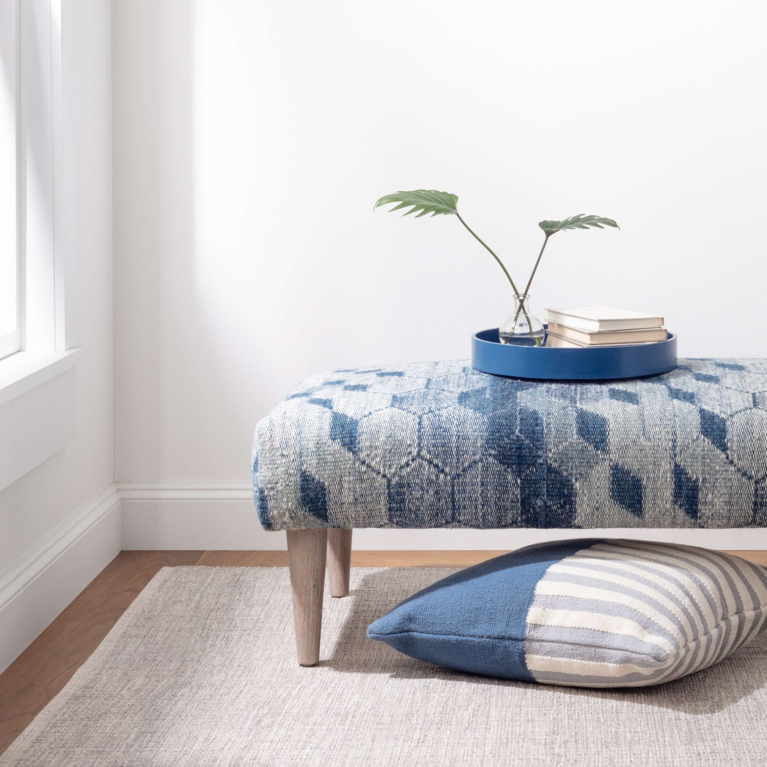 Marled Grey Woven Cotton Rug - Image 3