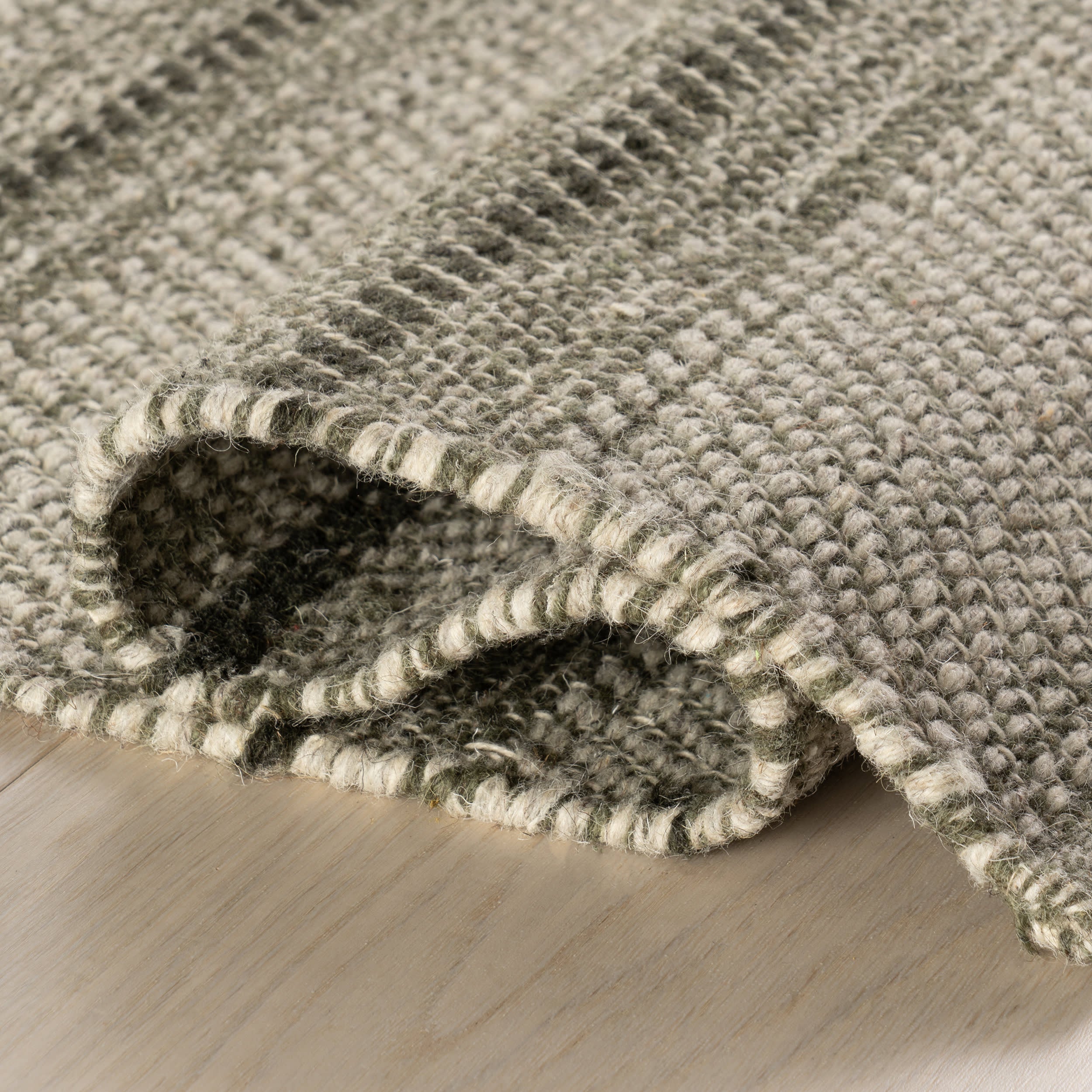 Mateo Striped Wool Cozy Rug by Nate Berkus | Olive - Image 7