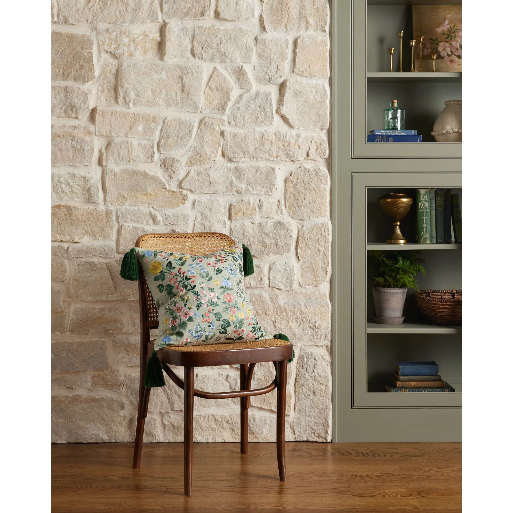 Mayfair Mint Pillow | Rifle Paper Co. x Loloi - Image 2