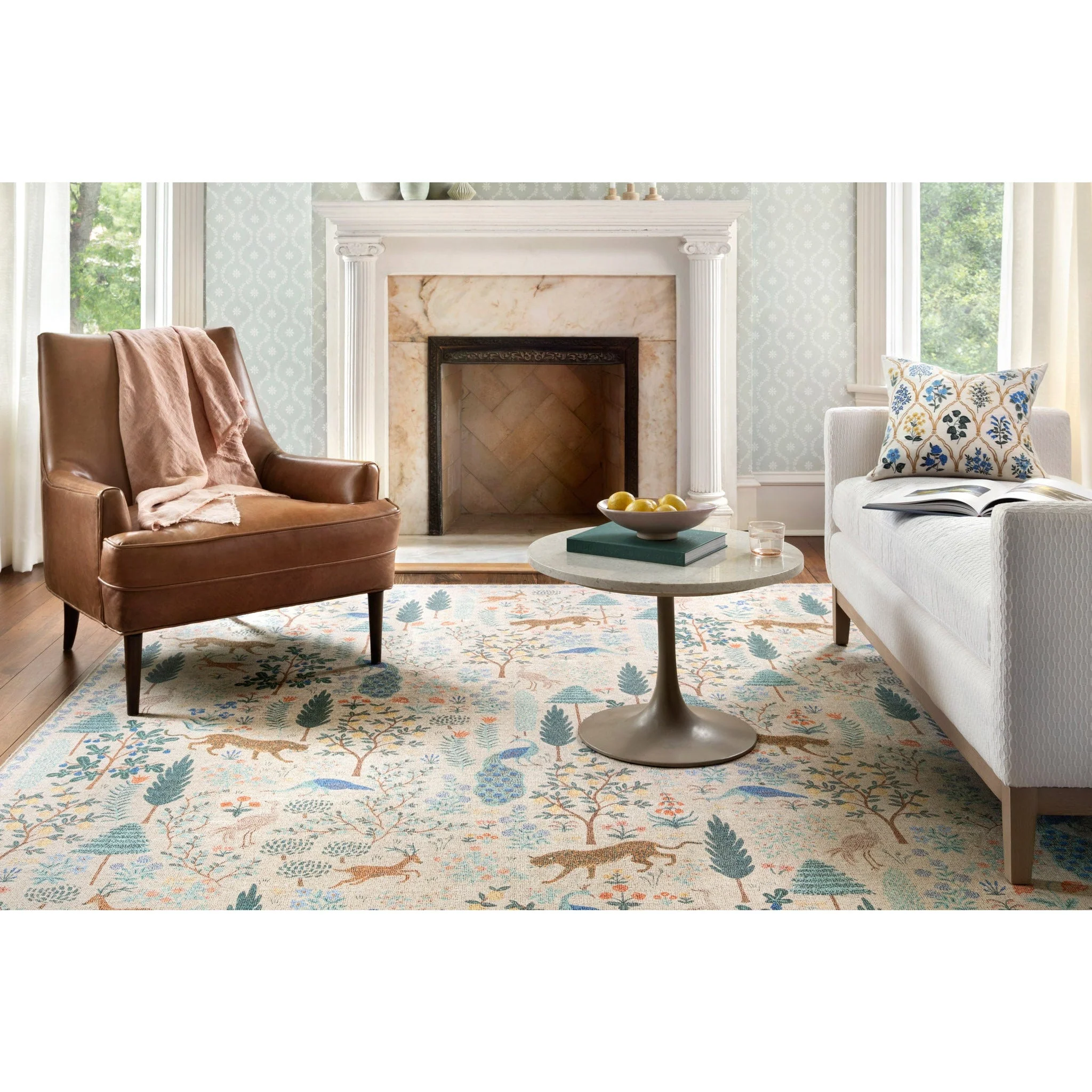 Menagerie Menagerie Forest / Cream | Rifle Paper Co. Rugs x Loloi - Image 4