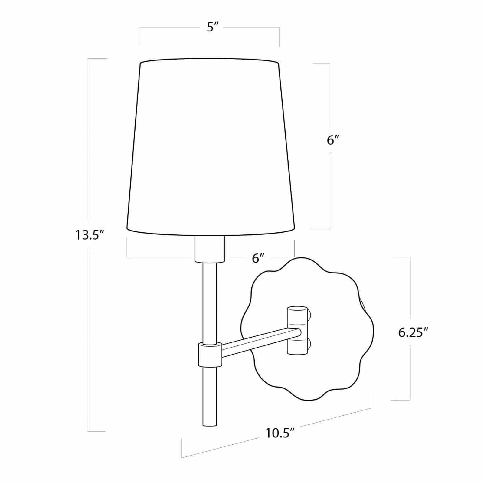 Mia Swing Arm Sconce - Image 4