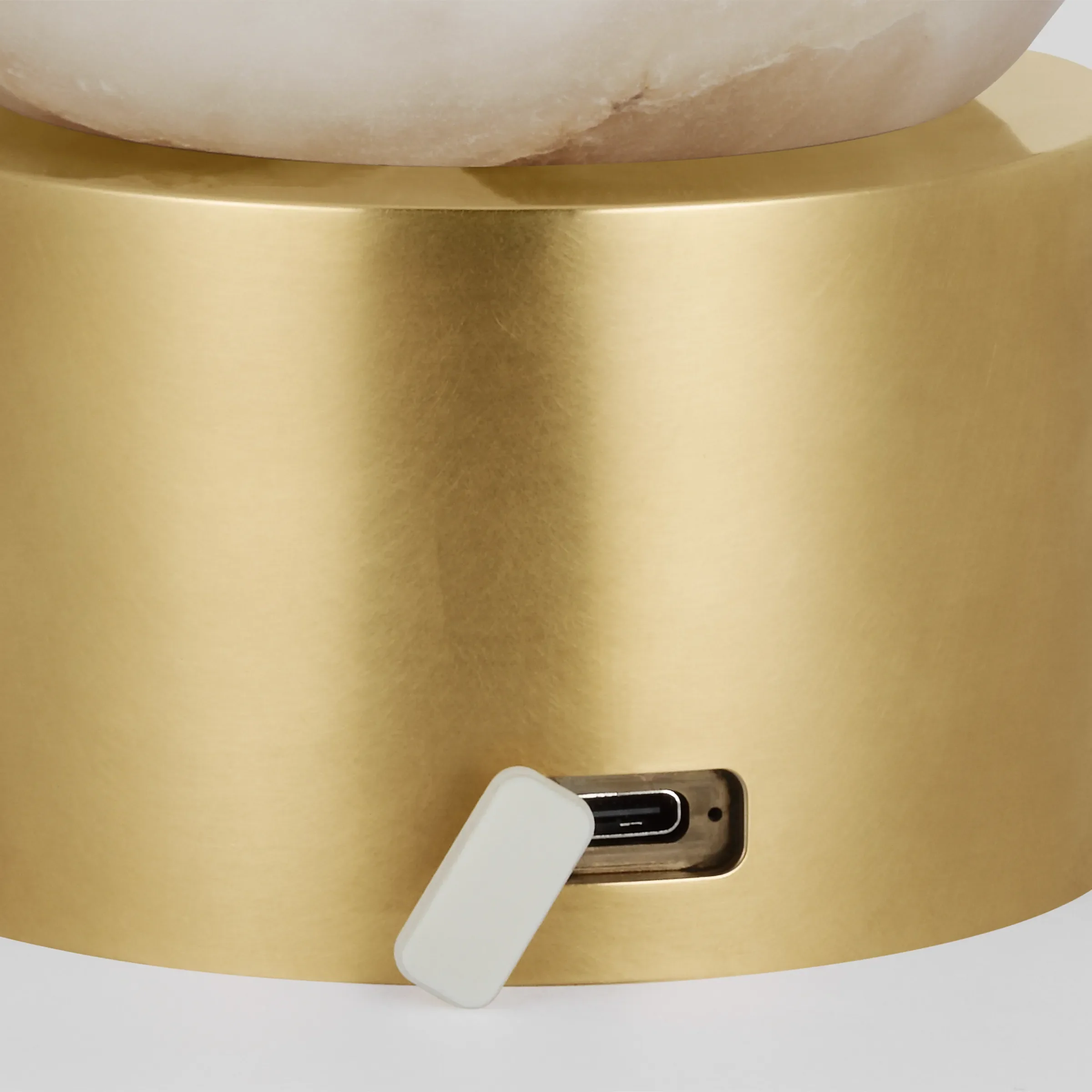 Mina Alabaster Accent Rechargeable Table Lamp - Image 7