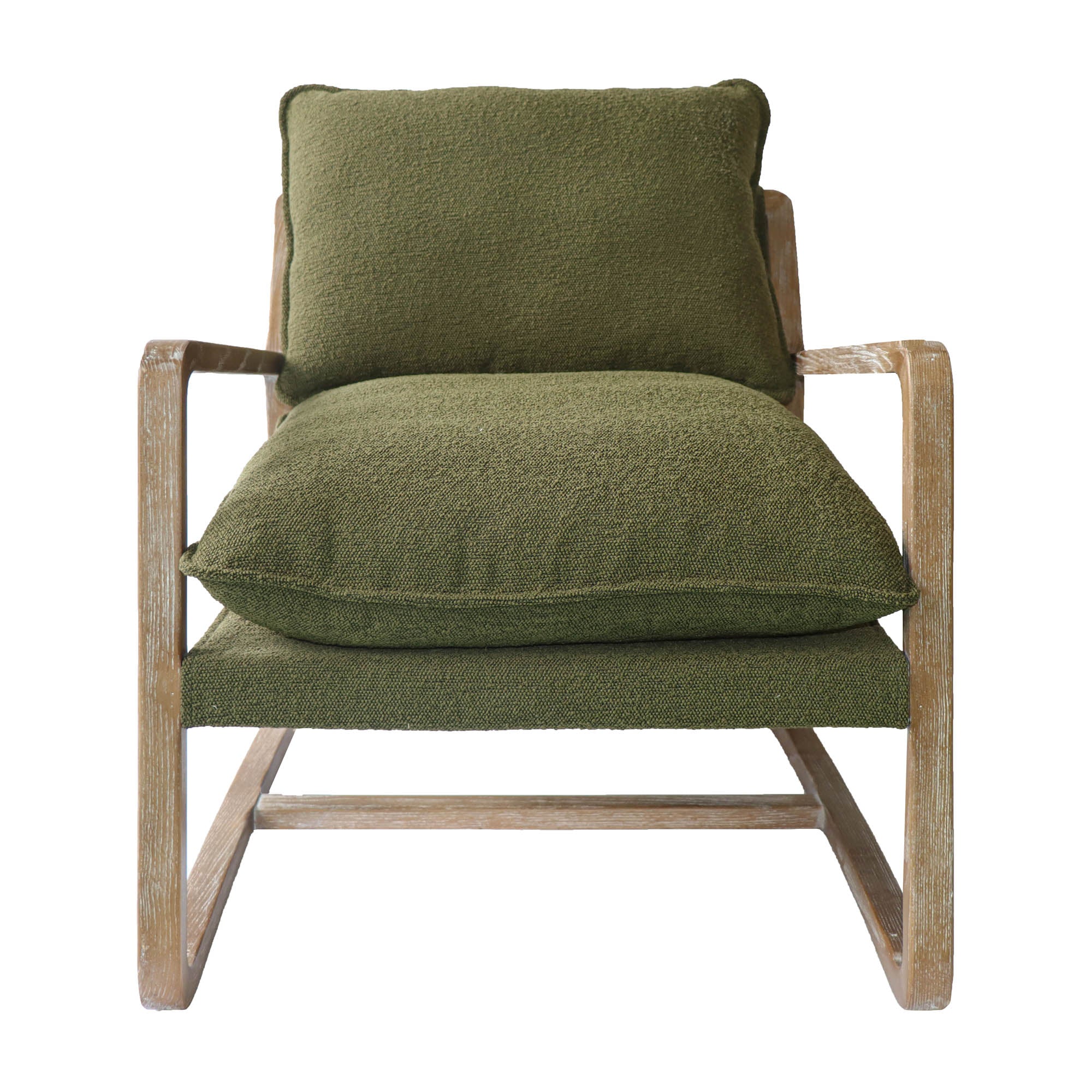 Mira Club Chair - Moss Boucle