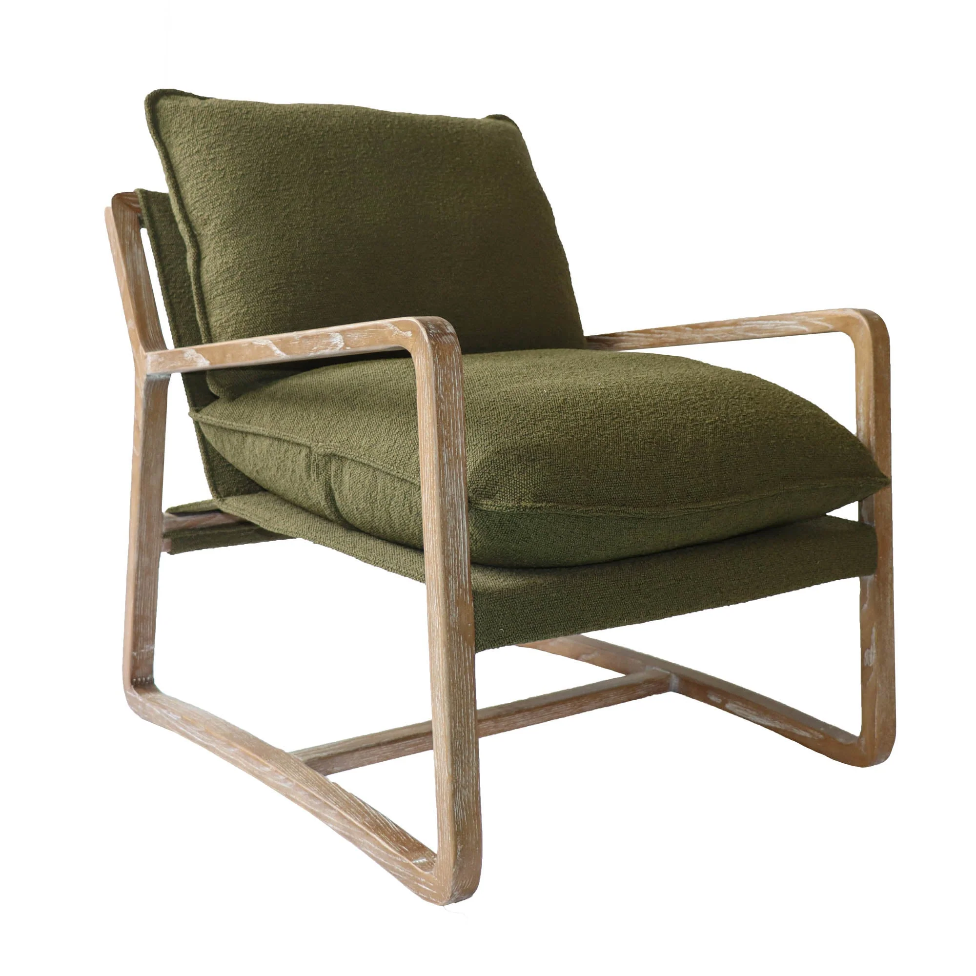 Mira Club Chair - Moss Boucle - Image 2