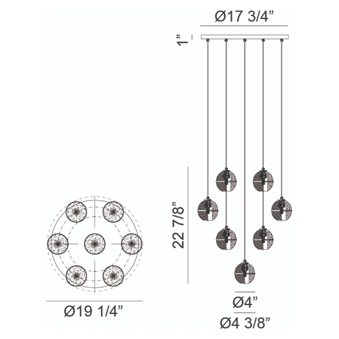 Misty 7 Light Chandelier - Image 6