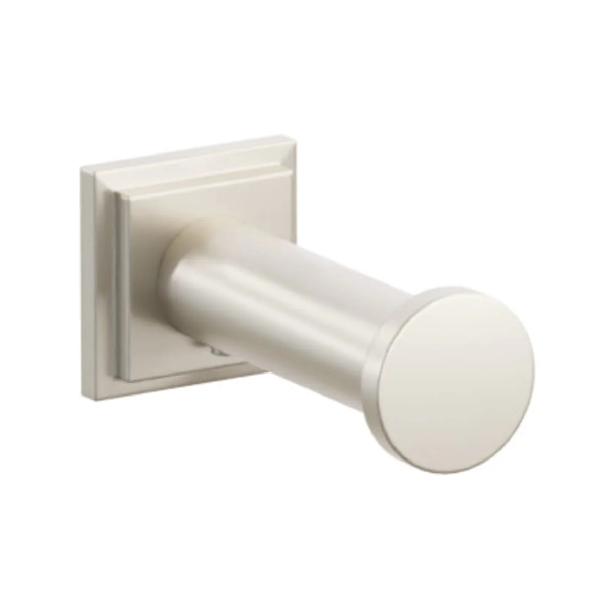 Modern Tubular Brass Single Robe Hook with Rosette - Image 10
