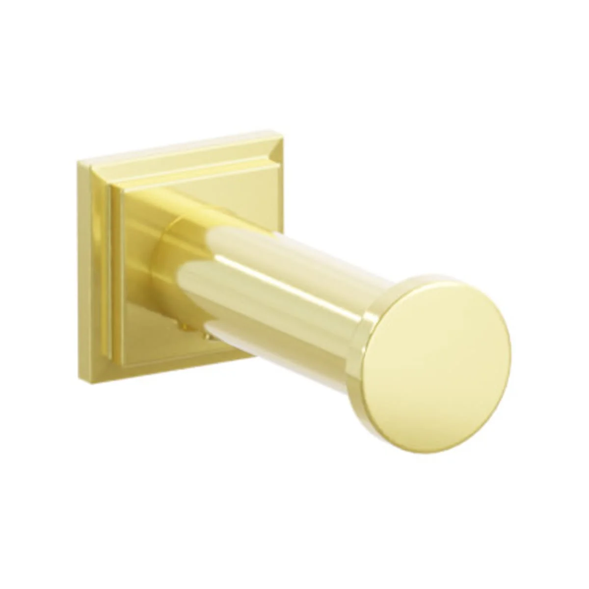 Modern Tubular Brass Single Robe Hook with Rosette - Image 11