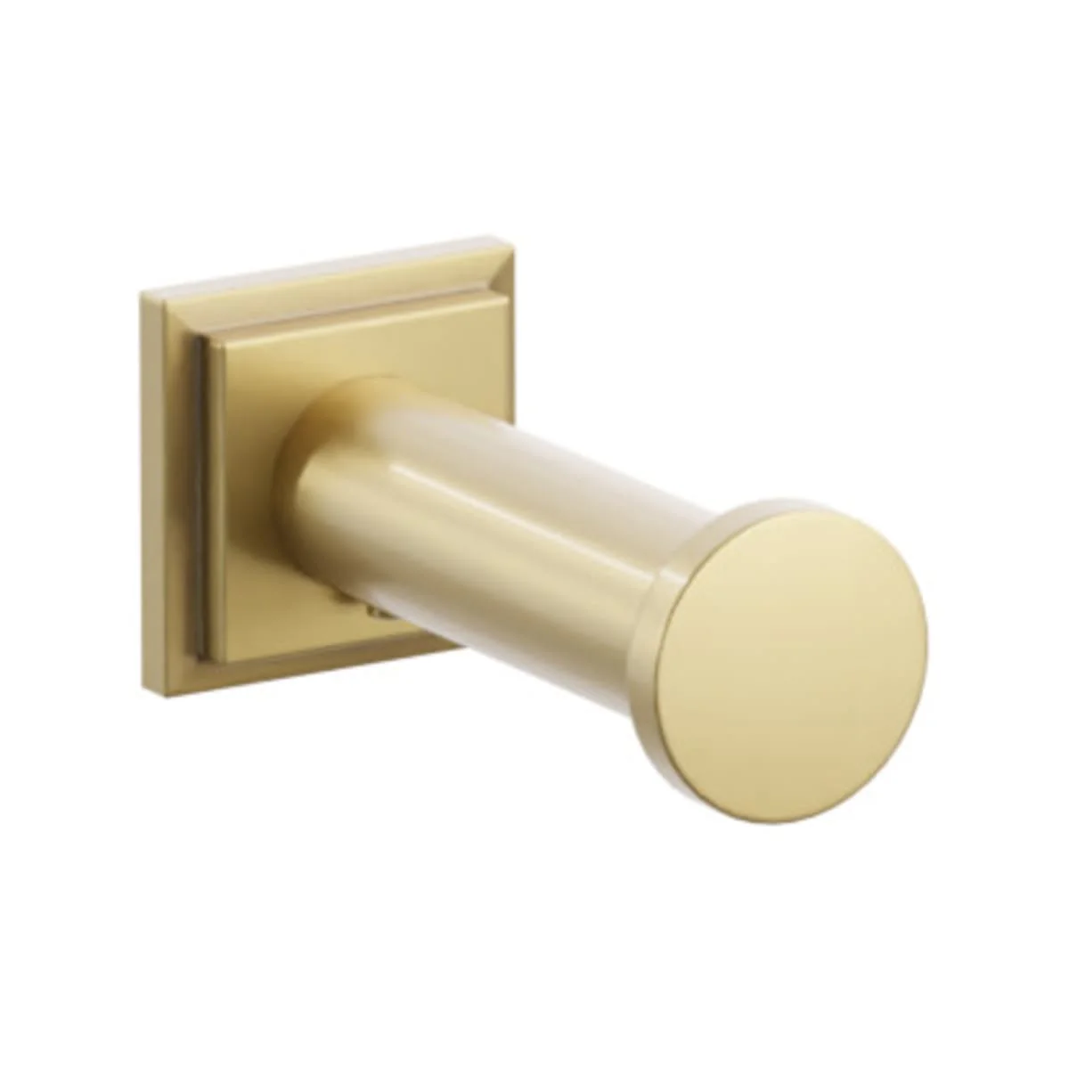 Modern Tubular Brass Single Robe Hook with Rosette - Image 14