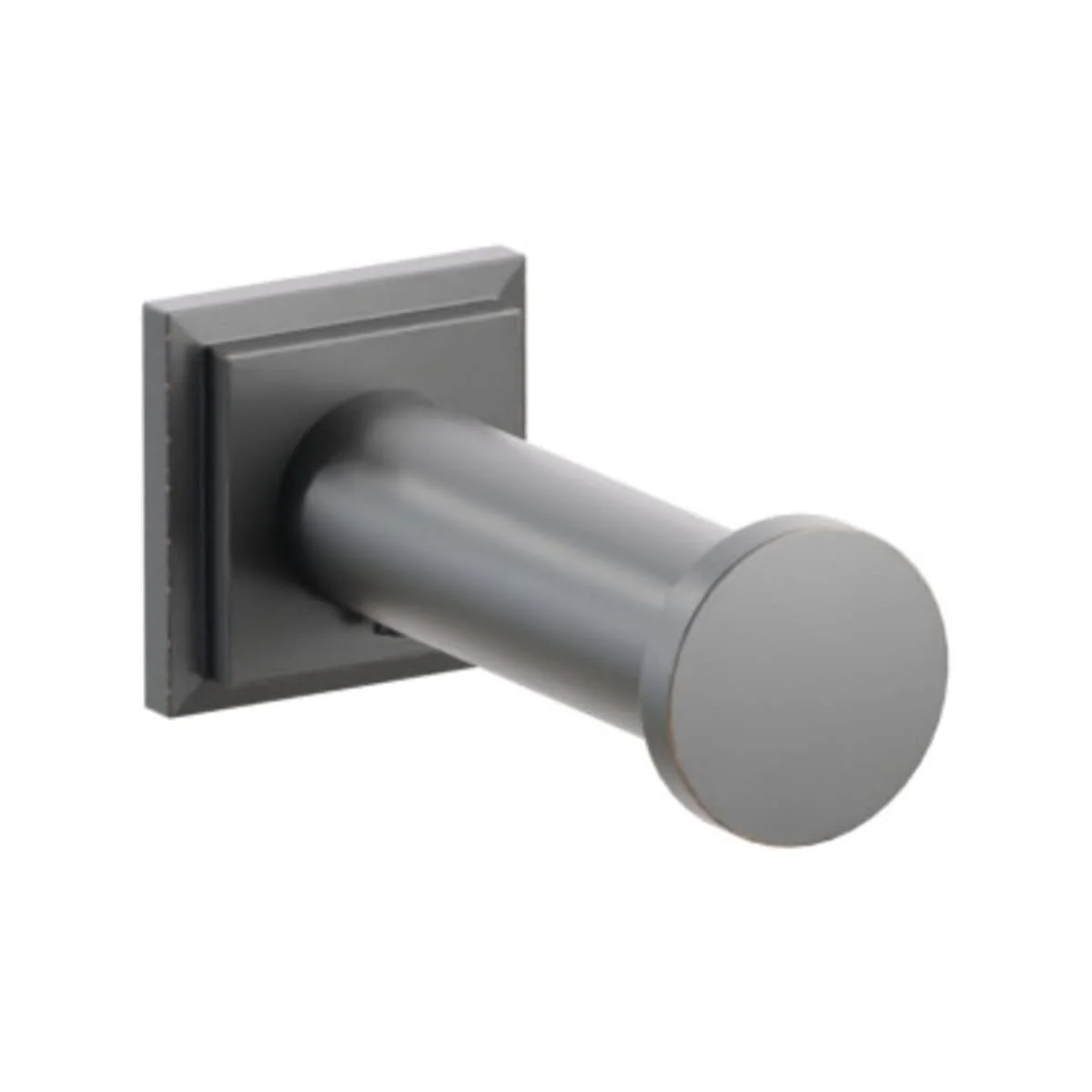 Modern Tubular Brass Single Robe Hook with Rosette - Image 15