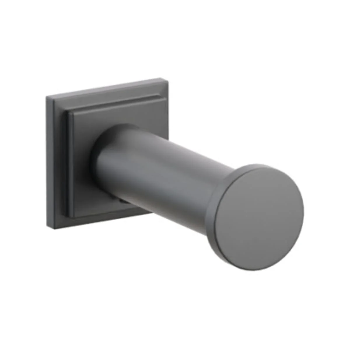 Modern Tubular Brass Single Robe Hook with Rosette - Image 16