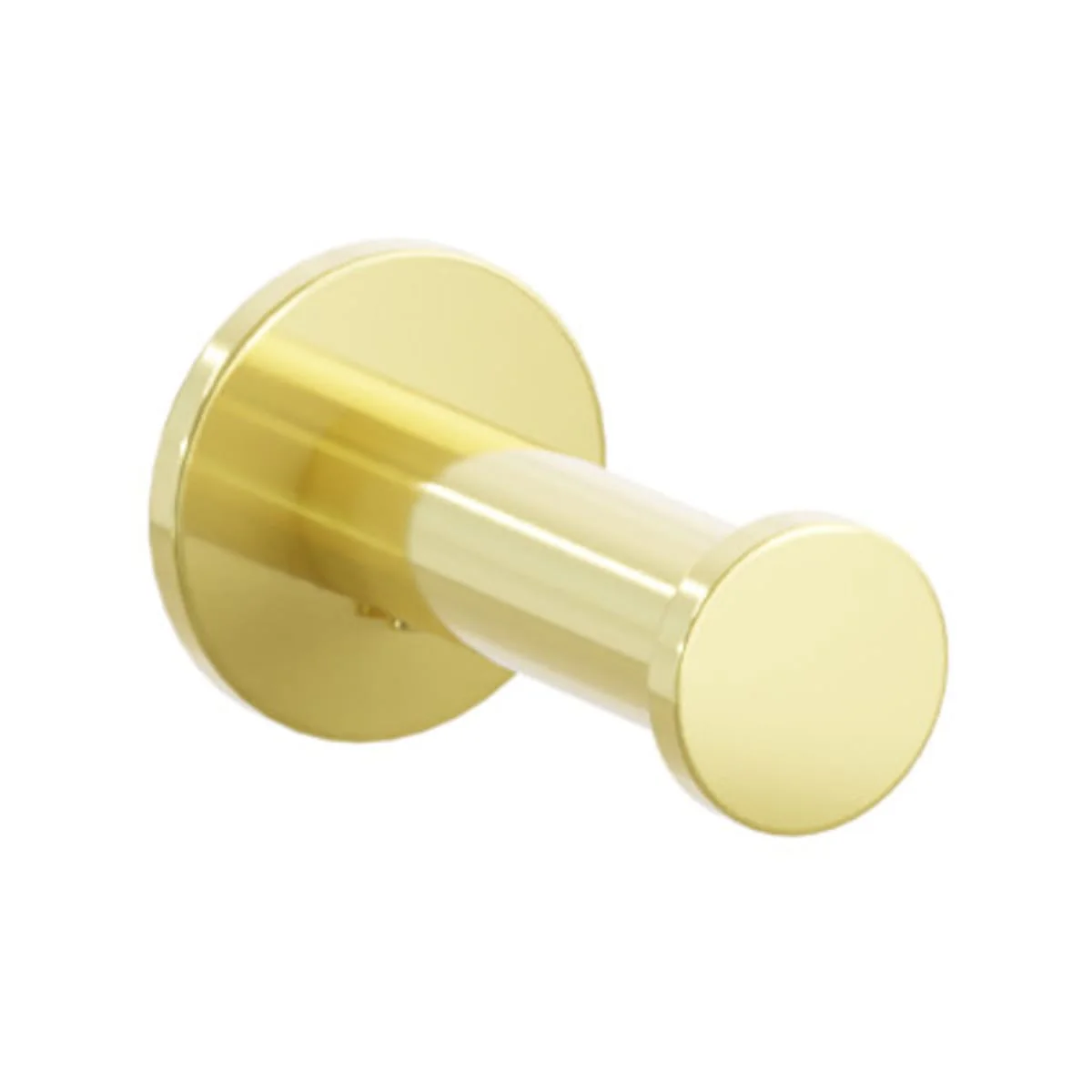 Modern Tubular Brass Single Robe Hook with Rosette - Image 19