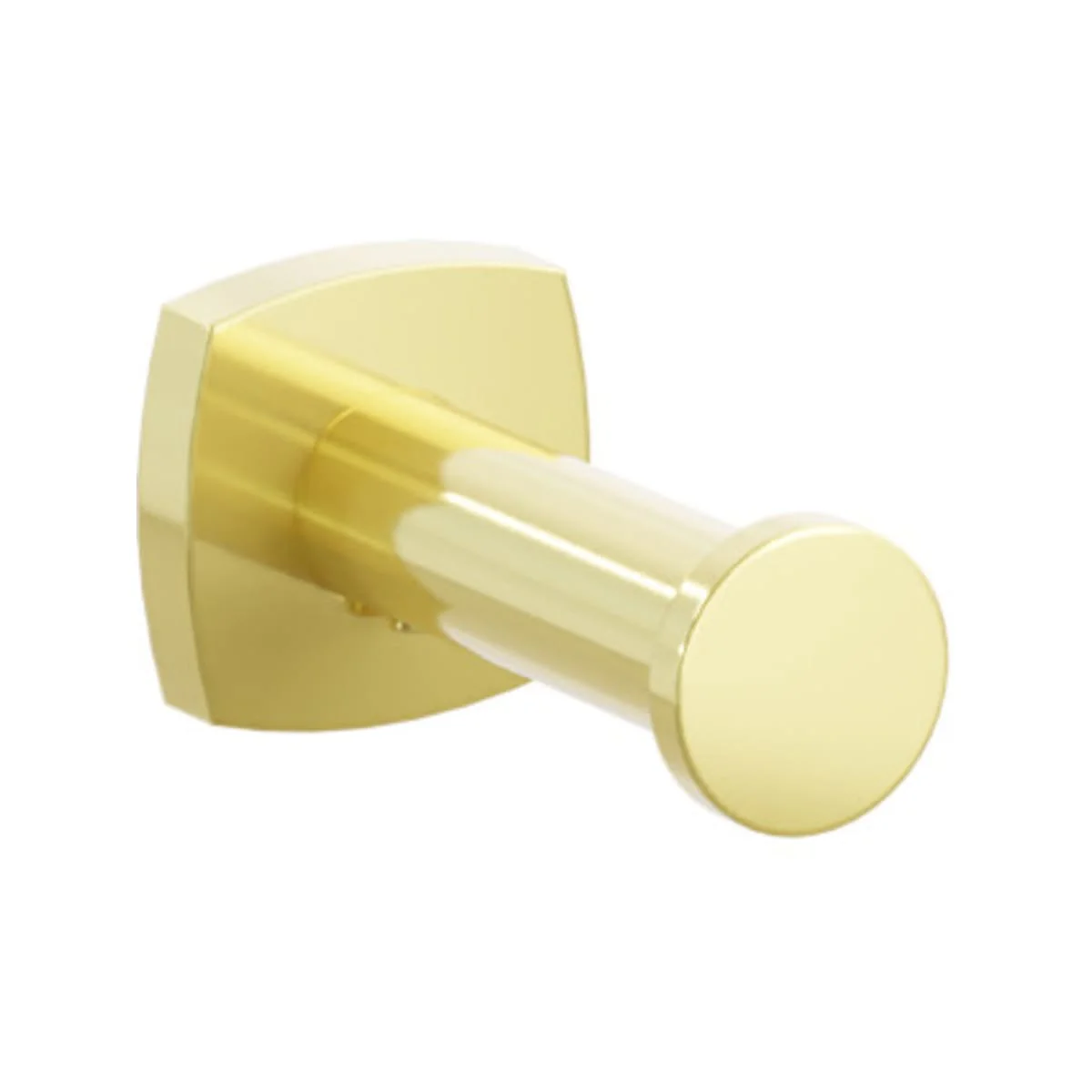Modern Tubular Brass Single Robe Hook with Rosette - Image 36
