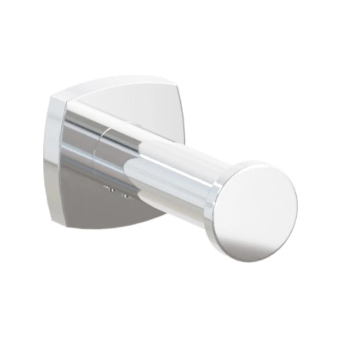 Modern Tubular Brass Single Robe Hook with Rosette - Image 37