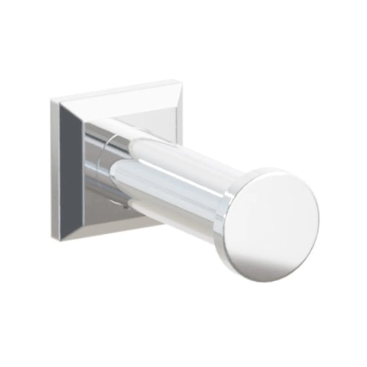 Modern Tubular Brass Single Robe Hook with Rosette - Image 4