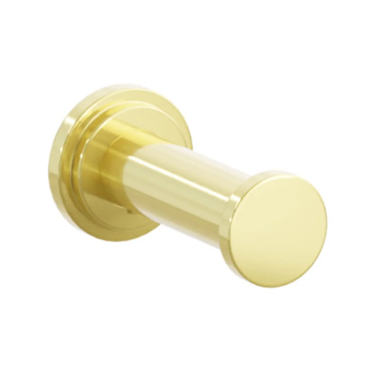 Modern Tubular Brass Single Robe Hook with Rosette - Image 44