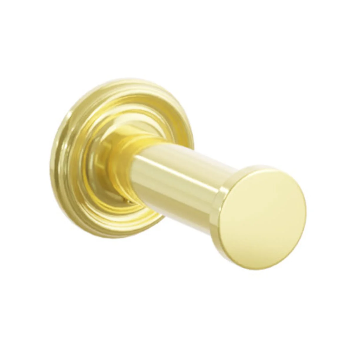 Modern Tubular Brass Single Robe Hook with Rosette - Image 52
