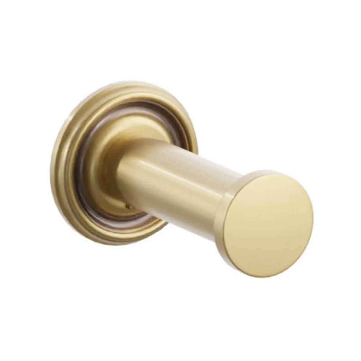 Modern Tubular Brass Single Robe Hook with Rosette - Image 55