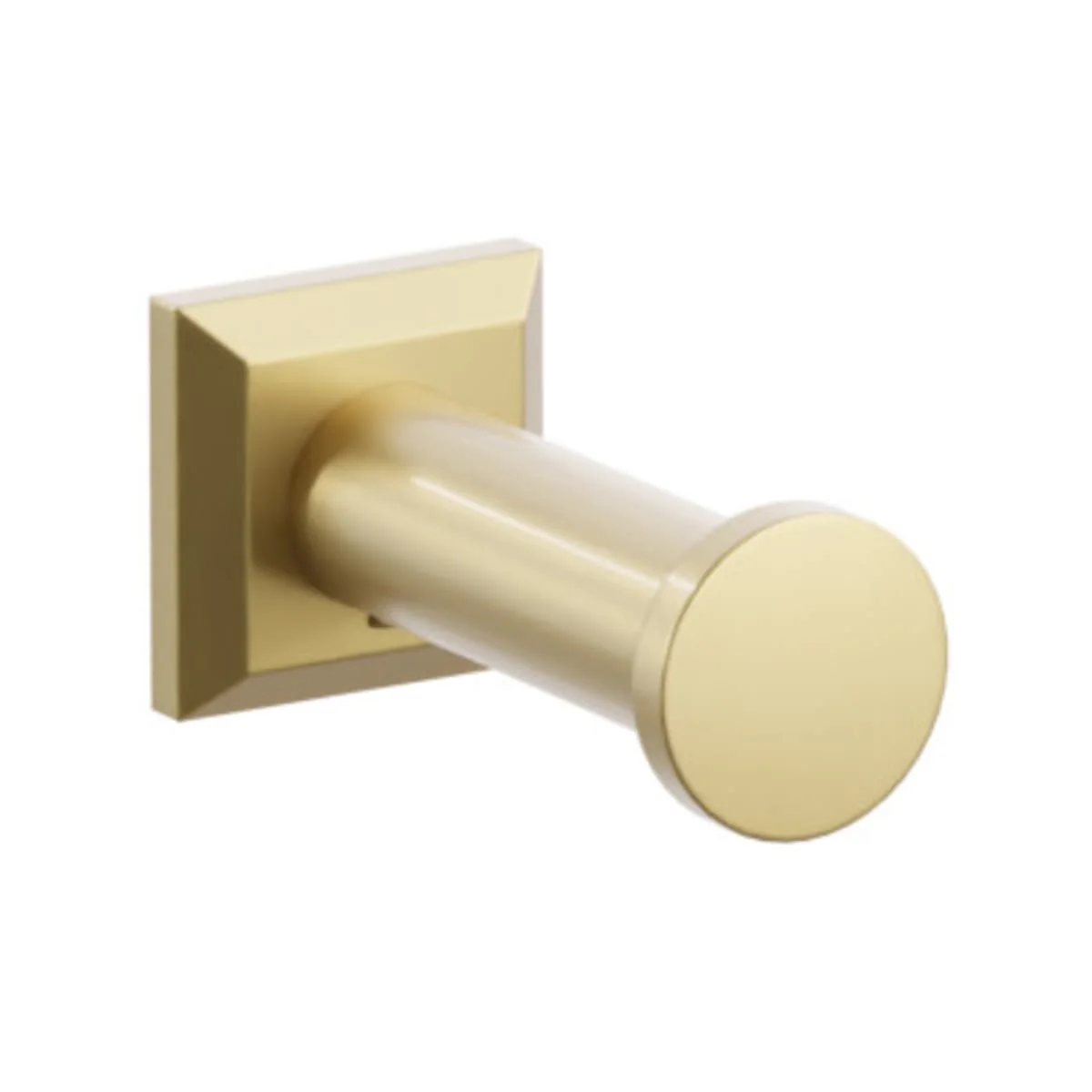 Modern Tubular Brass Single Robe Hook with Rosette - Image 6