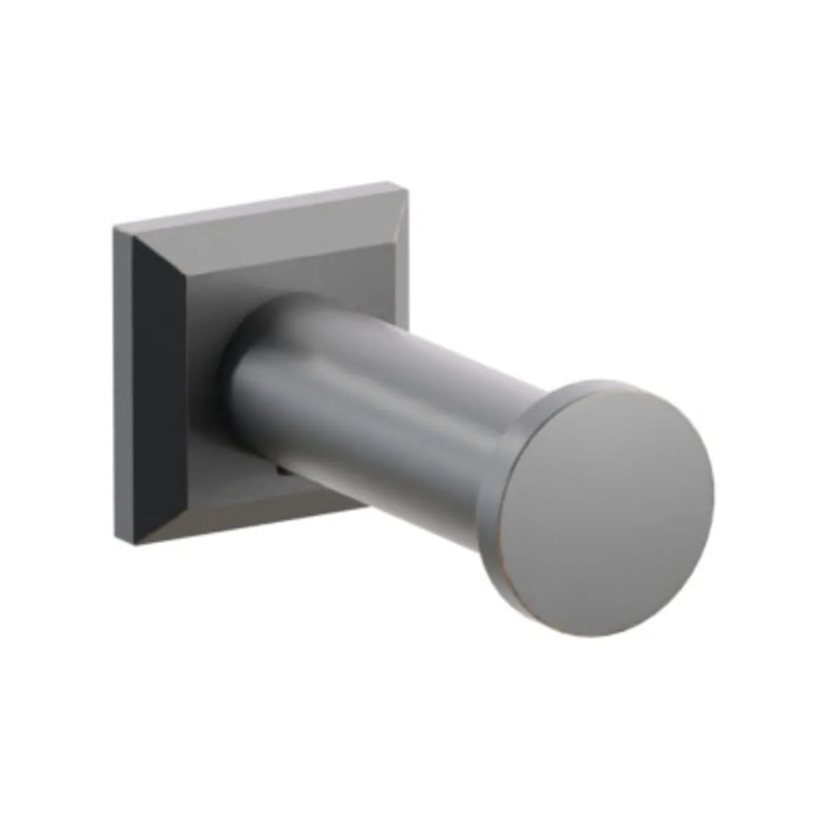 Modern Tubular Brass Single Robe Hook with Rosette - Image 7