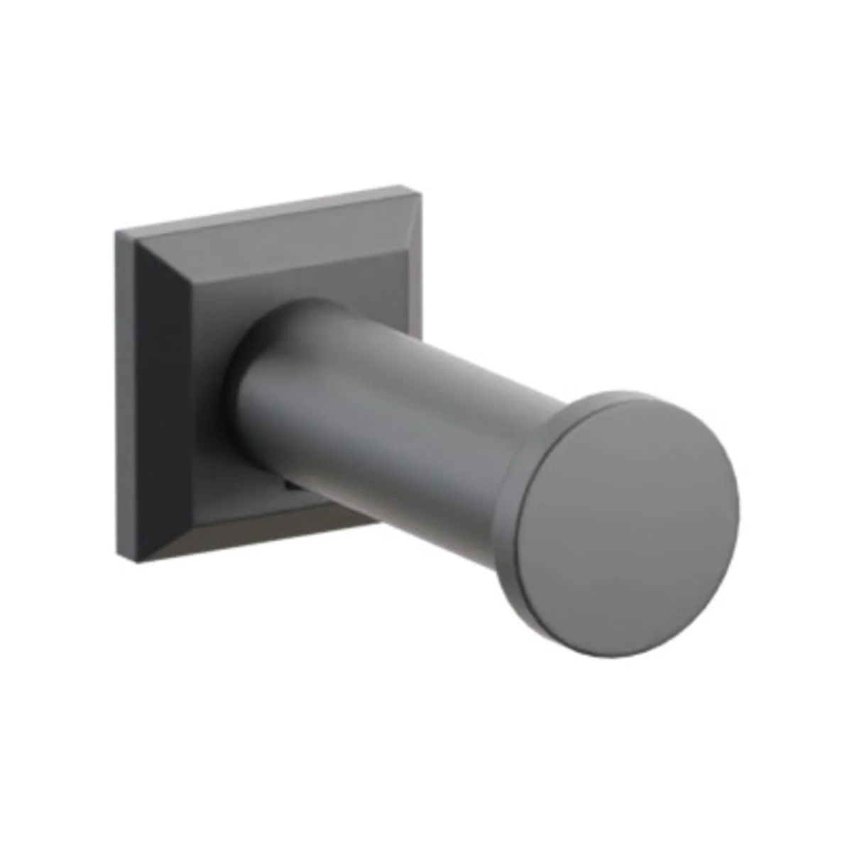 Modern Tubular Brass Single Robe Hook with Rosette - Image 8