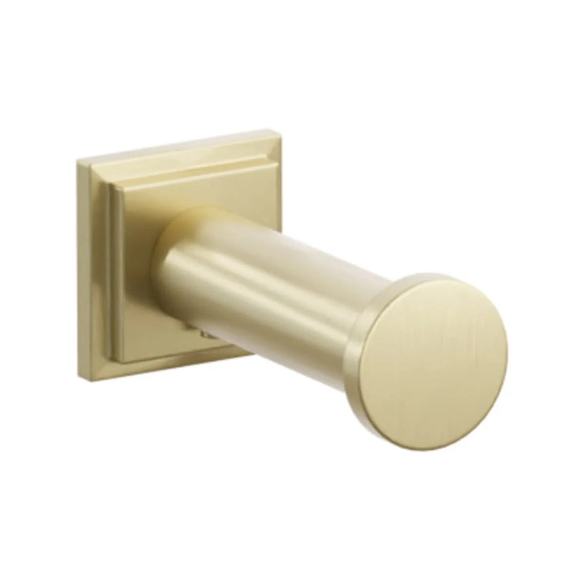 Modern Tubular Brass Single Robe Hook with Rosette - Image 9