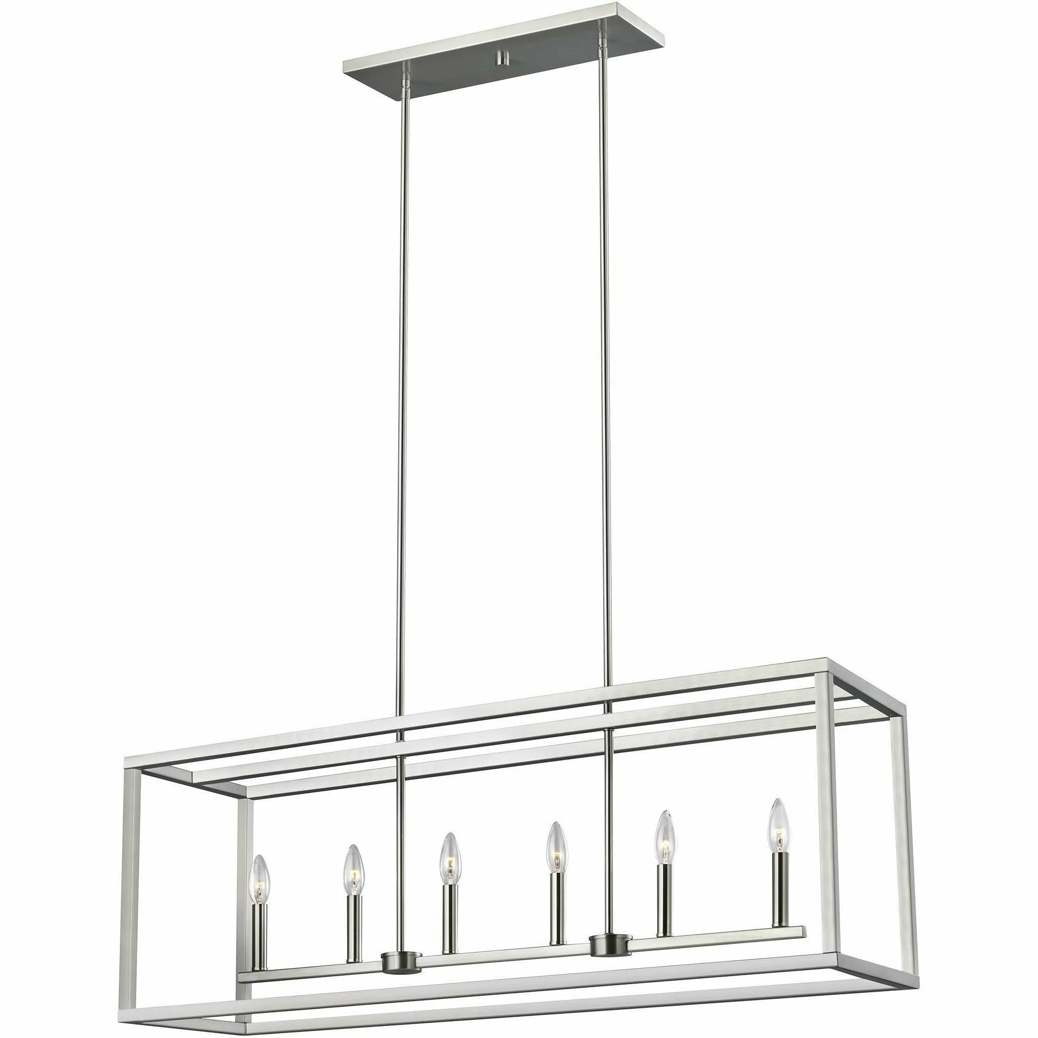 Moffet Street Six Light Linear Chandelier - Image 6