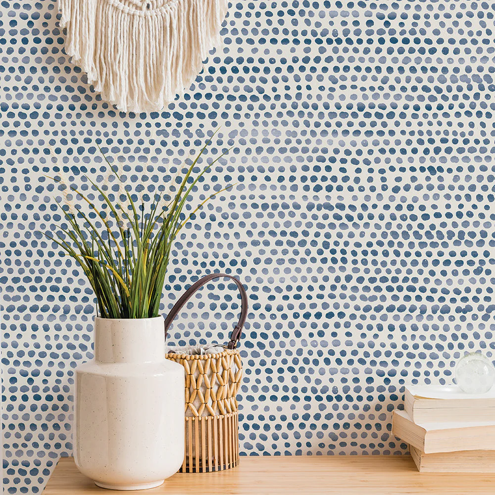 Moire Dots Peel and Stick Wallpaper - Image 9