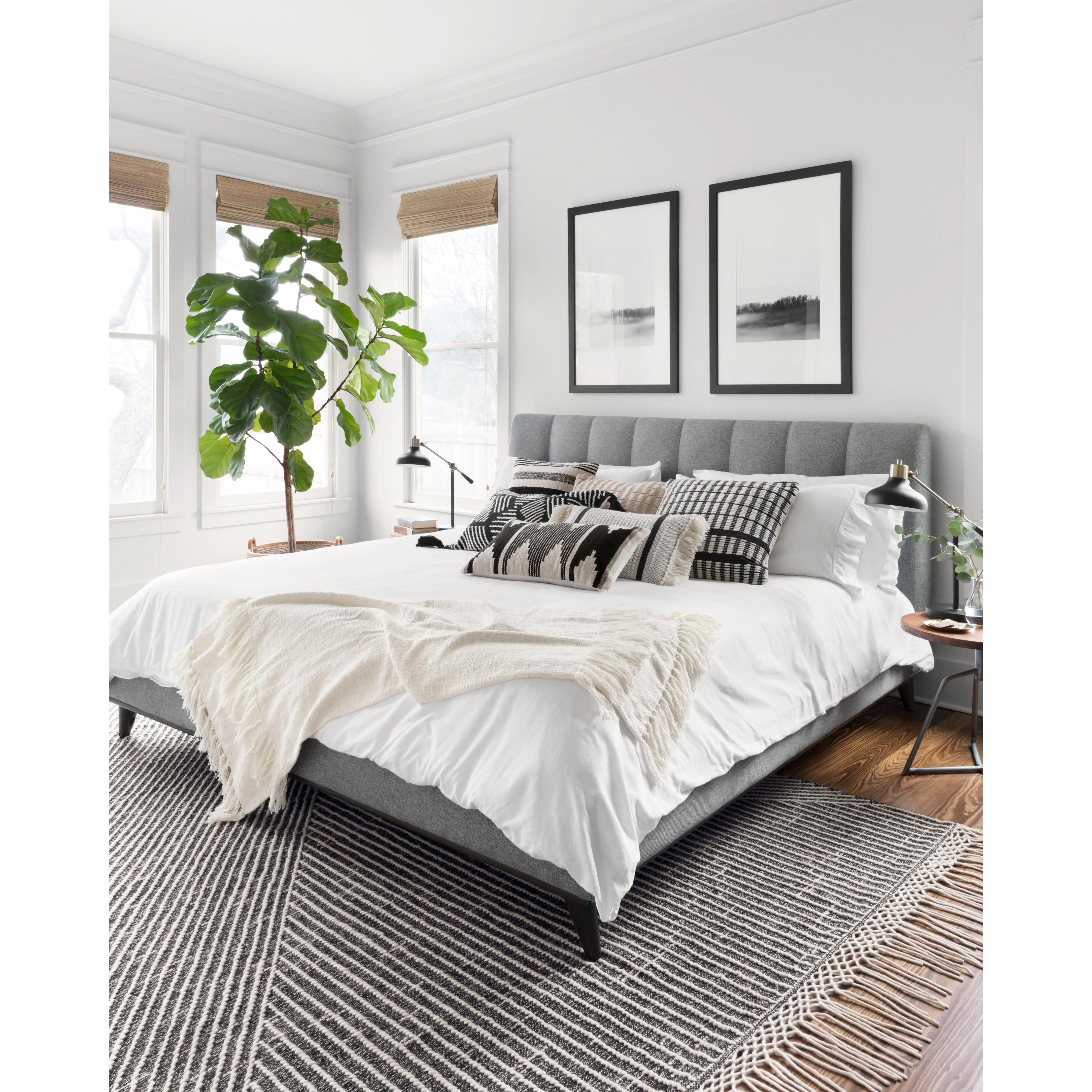 Newton Charcoal / Ivory Rug | Magnolia Home by Joanna Gaines x Loloi - Image 2